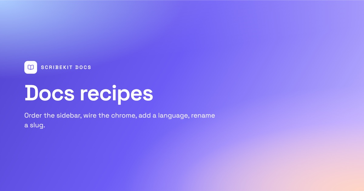 Docs recipes