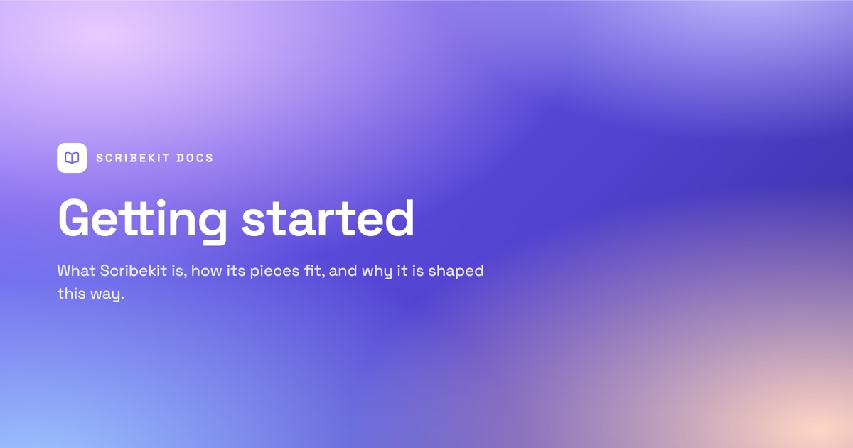 Getting started